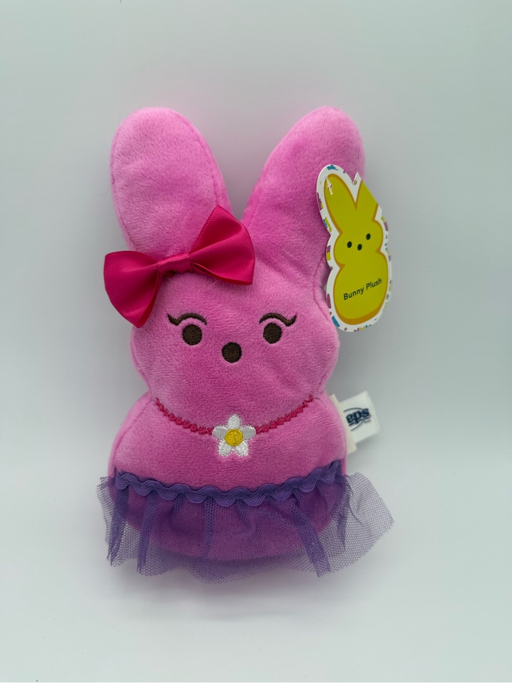 Peeps Pink Plush Easter Bunny Rabbit 9” w Purple Tulle Skirt Stuffed Animal 2026